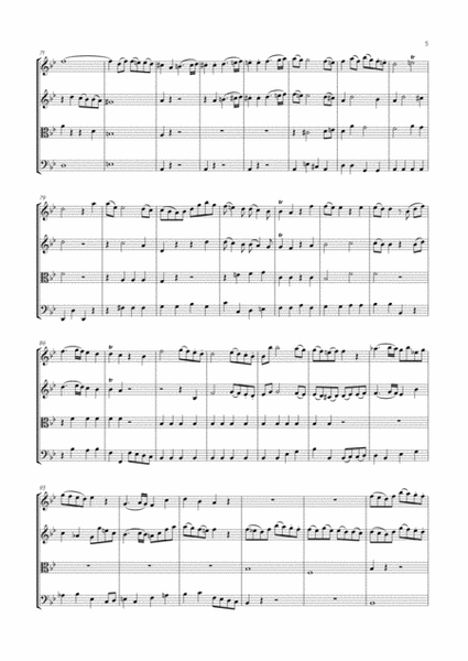 Abel - String Quartet in B flat major, Op.12 No.5 ; WK 71