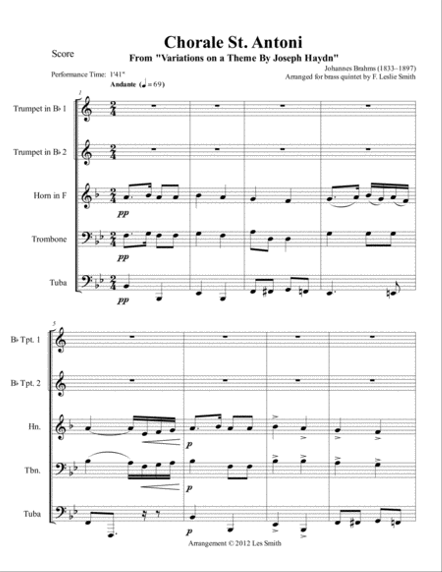 Chorale St. Antoni Brass Ensemble scores gallery preview page 2