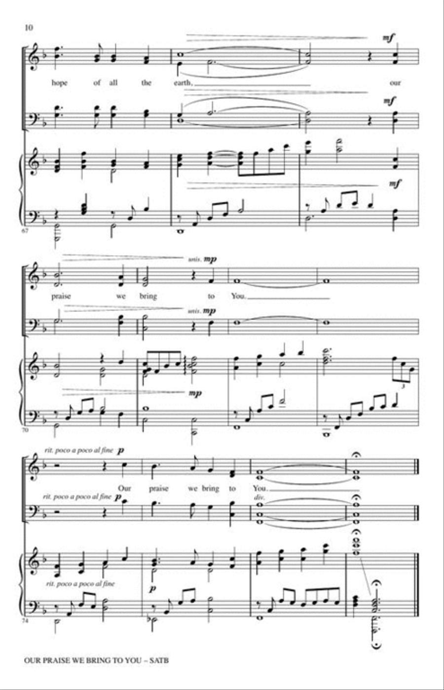 Our Praise We Bring to You 4-Part scores gallery preview page 7