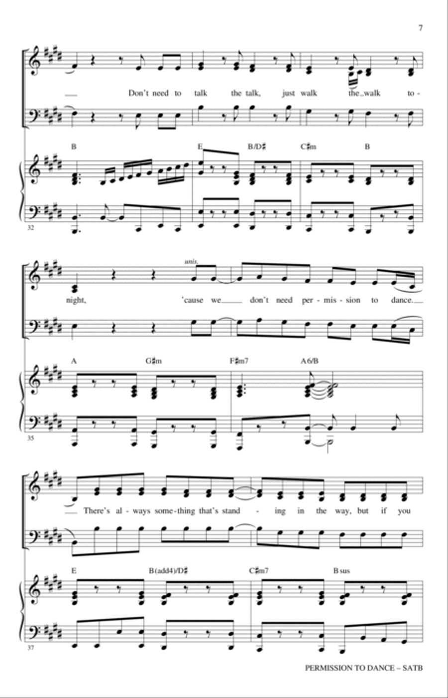Permission To Dance (arr. Roger Emerson) 4-Part scores gallery preview page 6