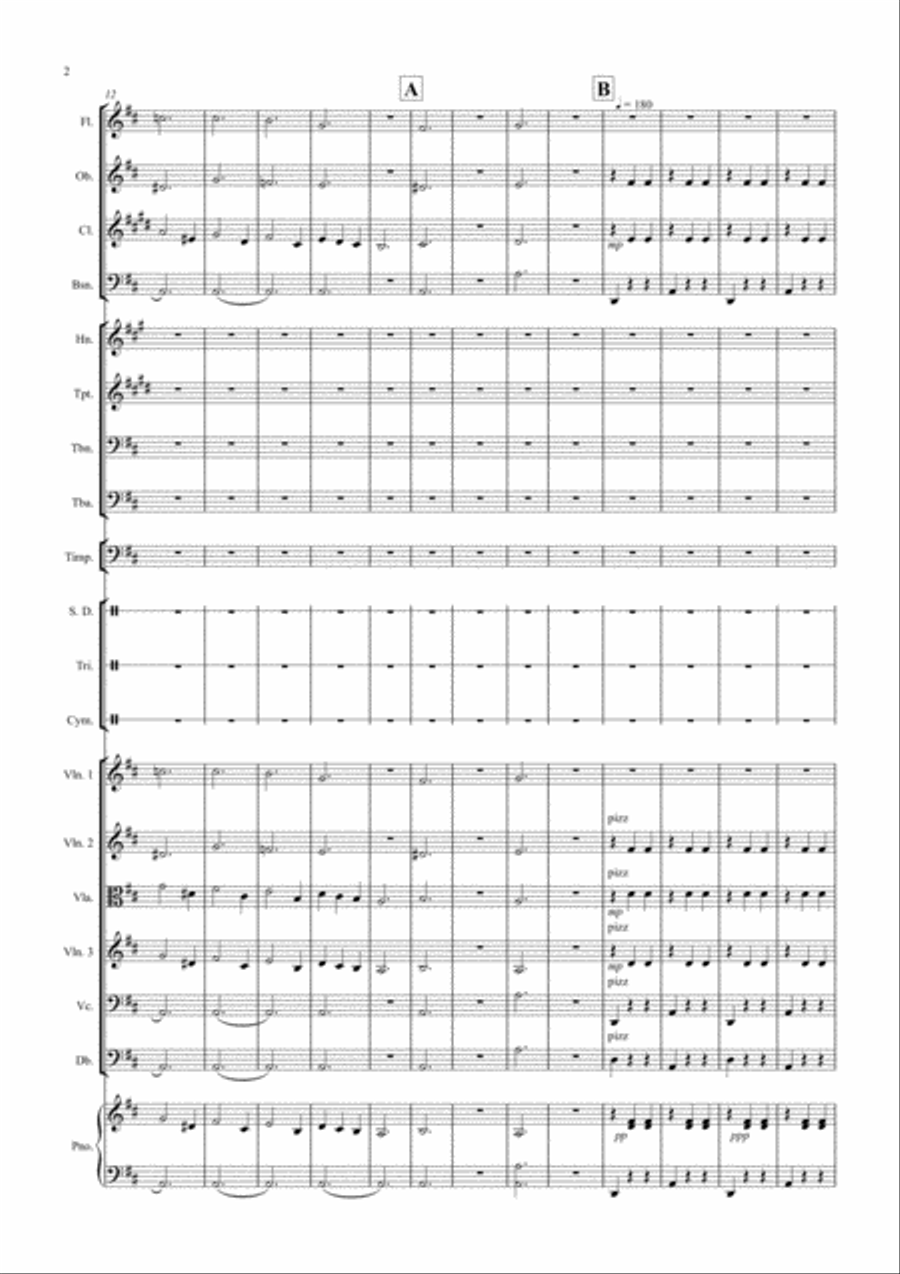 Waltz of the Flowers (Fantasia from Nutcracker) for School Orchestra Full Orchestra scores gallery preview page 2