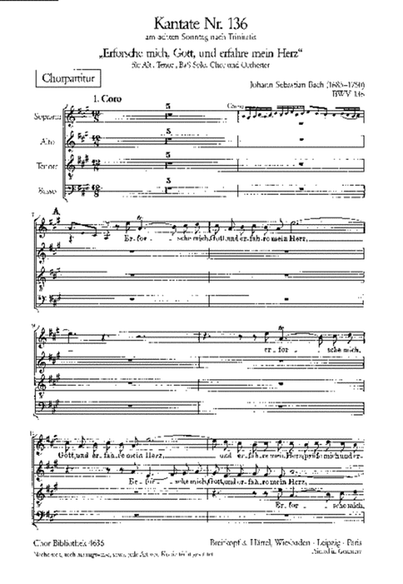 Cantata BWV 136 Erforsche mich, Gott, und erfahre mein Herz