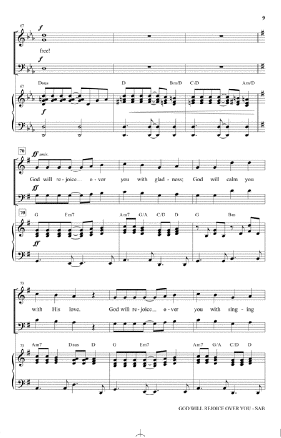 God Will Rejoice Over You 3-Part scores gallery preview page 8