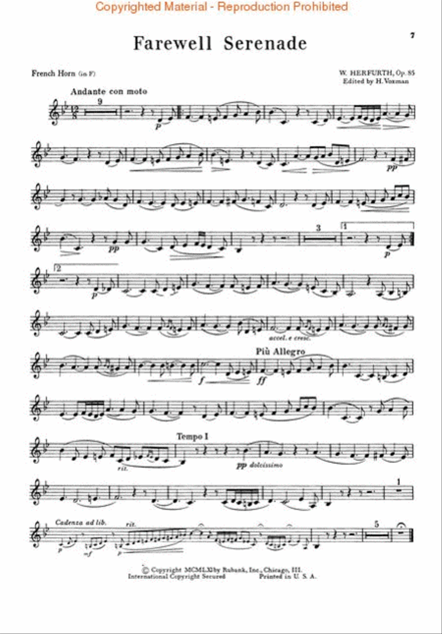 Concert and Contest Collection for French Horn Concert Band Methods scores gallery preview page 4