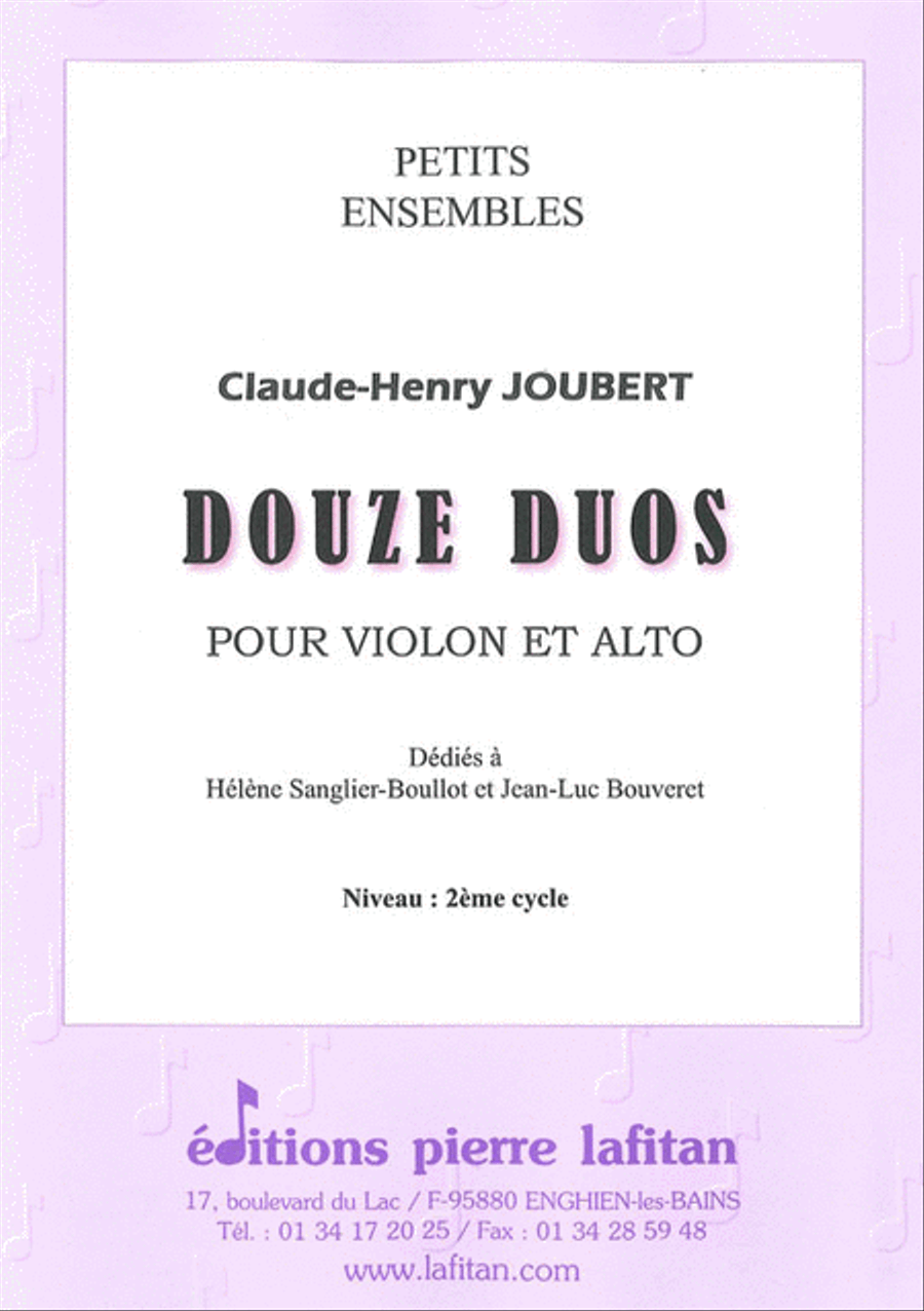 Douze Duos Pour Violon et Alto String Duet scores gallery preview page 1
