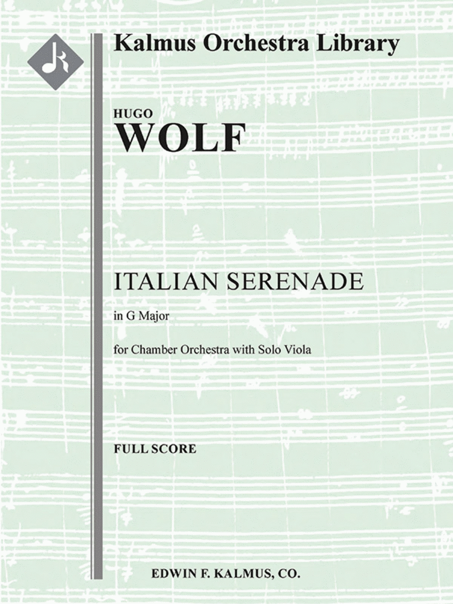Italian (Italianische) Serenade Full Orchestra scores gallery preview page 1