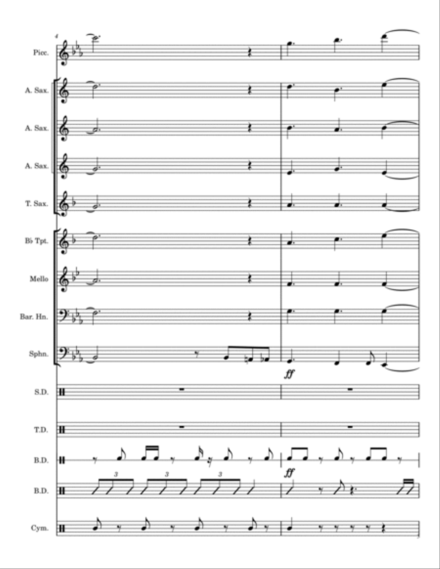 All I Do Marching Band scores gallery preview page 3