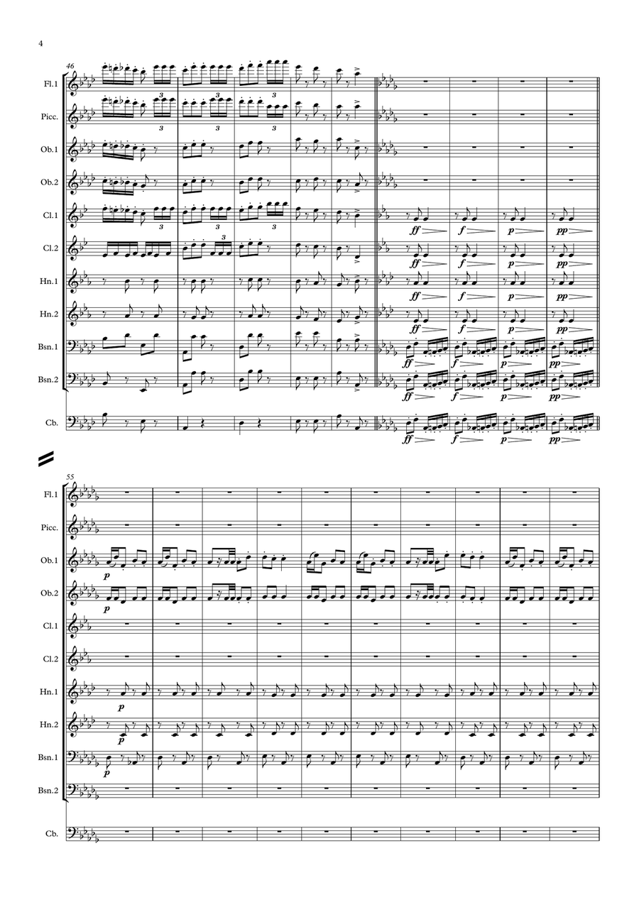 Jessel: Die Parade der Zinnsoldaten Op.123 (Parade of the Tin Soldiers) - symphonic wind Woodwind Quintet scores gallery preview page 4