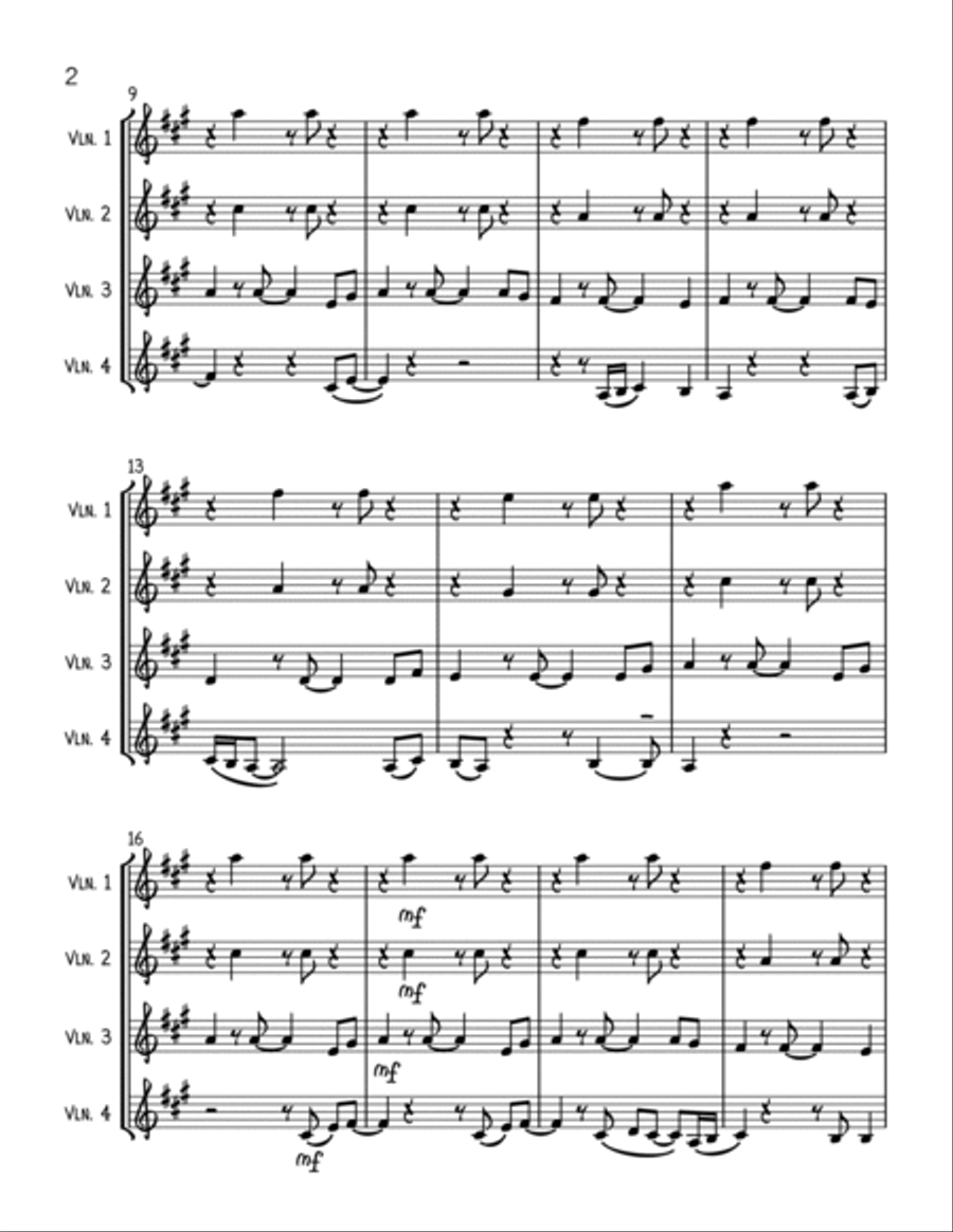 Stand By Me String Quartet scores gallery preview page 2