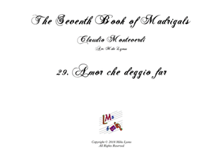 Brass Choir - Monteverdi - The Seventh Book of Madrigals (1619) - 29. Amor che deggio far