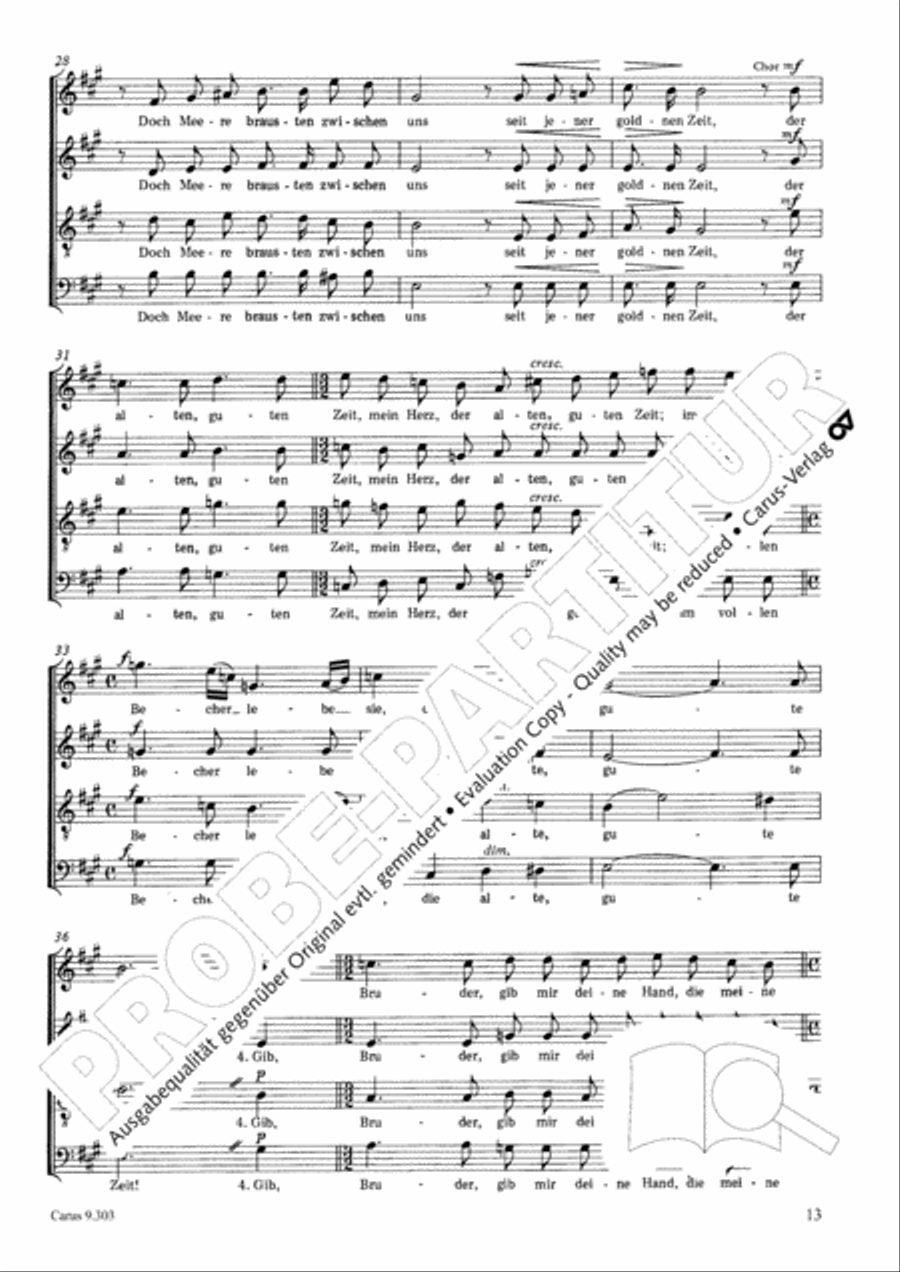 Funf Lieder von Robert Burns op. 55 Choir scores gallery preview page 13