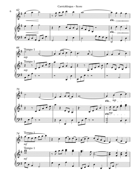 Carrickfergus Duet for Flute & Harp image number null