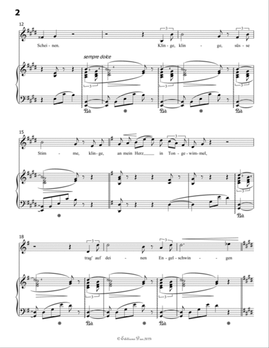Schwebe, schwebe, blaues auge, by Liszt, S.305, in E Major Voice scores gallery preview page 4