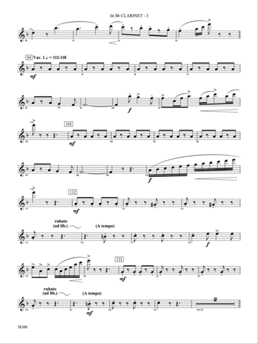 Napoli: 1st B-flat Clarinet Concert Band scores gallery preview page 3