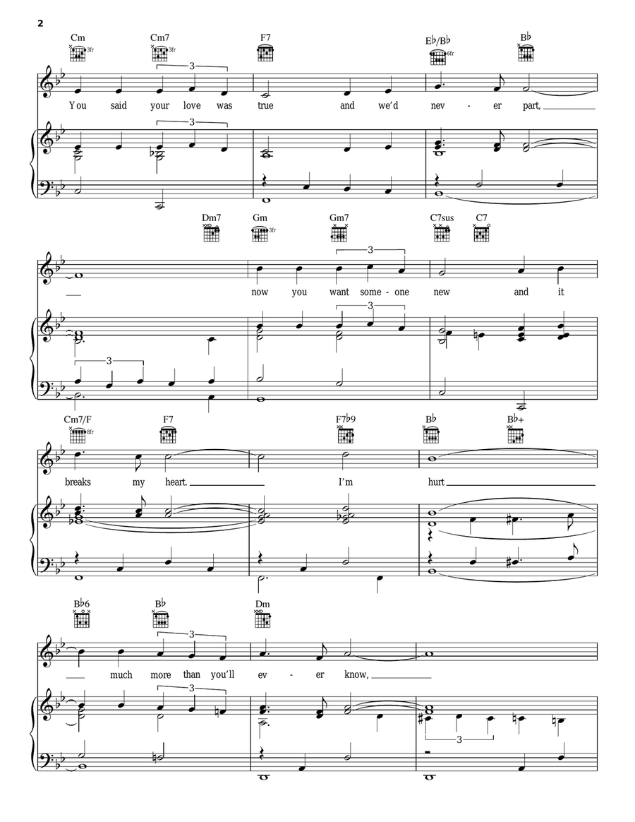 Hurt Hurt Piano, Vocal, Guitar scores gallery preview page 2