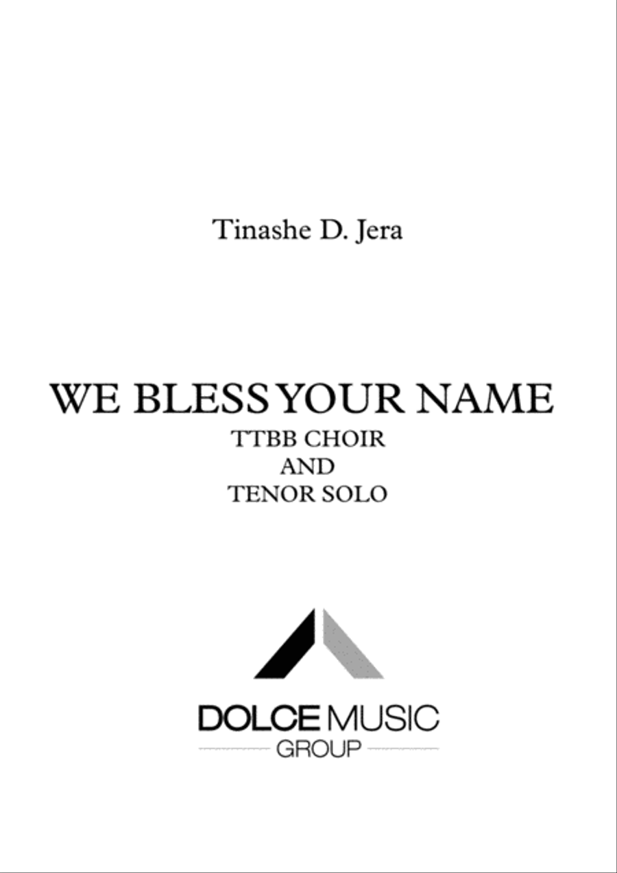 We bless your name - TTBB TTBB scores gallery preview page 1