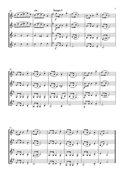 Mazurka in F Major arranged for Clarinet Quartet image number null