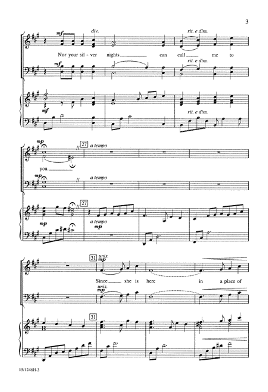 Places Among the Stars 4-Part scores gallery preview page 3
