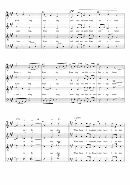 Leaning On The Everlasting Arms (Choir SATB - a cappella)