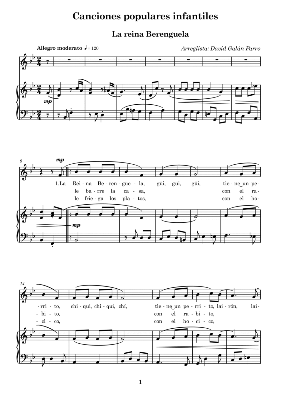 La Reina Berenguela Voice scores gallery preview page 1