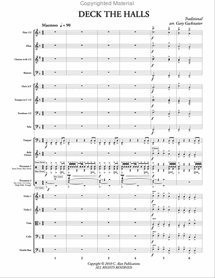 Deck the Halls Full Orchestra scores gallery preview page 2