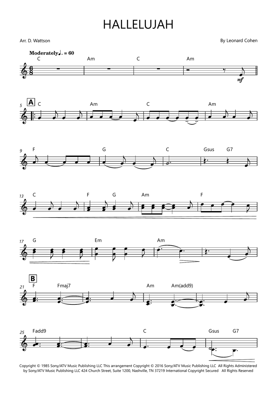 Hallelujah Chamber Music scores gallery preview page 1