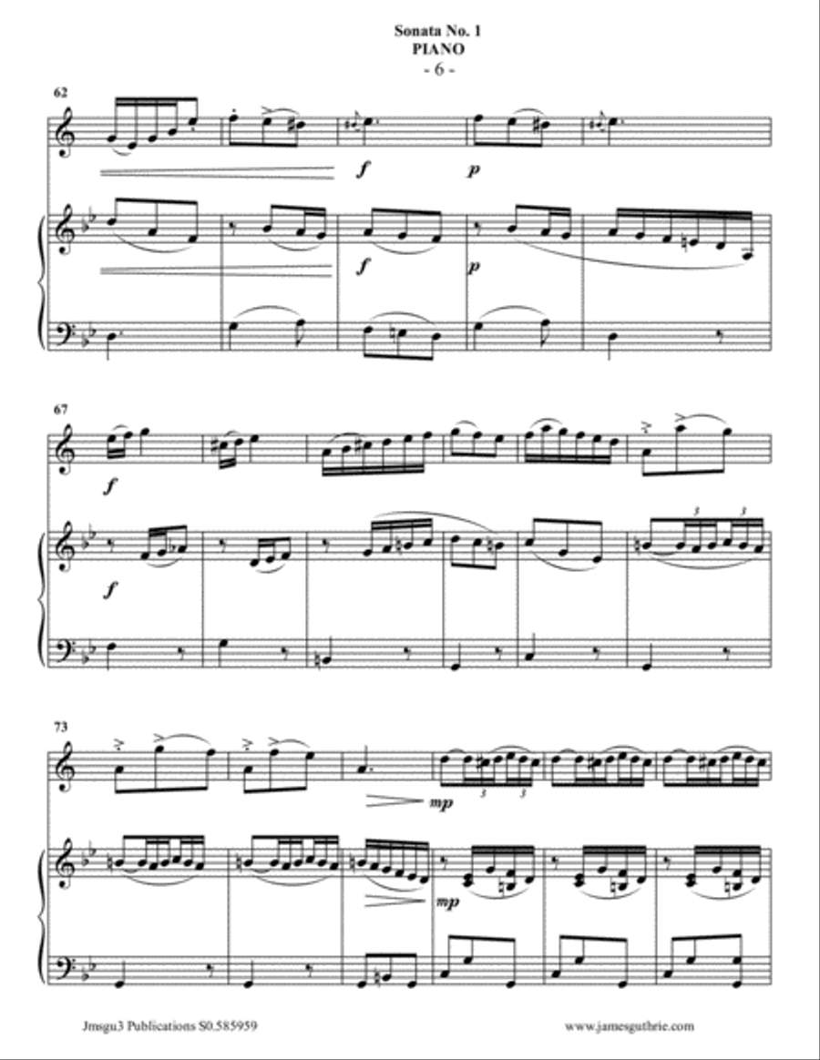 Vivaldi: The Six Sonatas Complete for Baritone Horn & Piano Baritone Horn scores gallery preview page 6