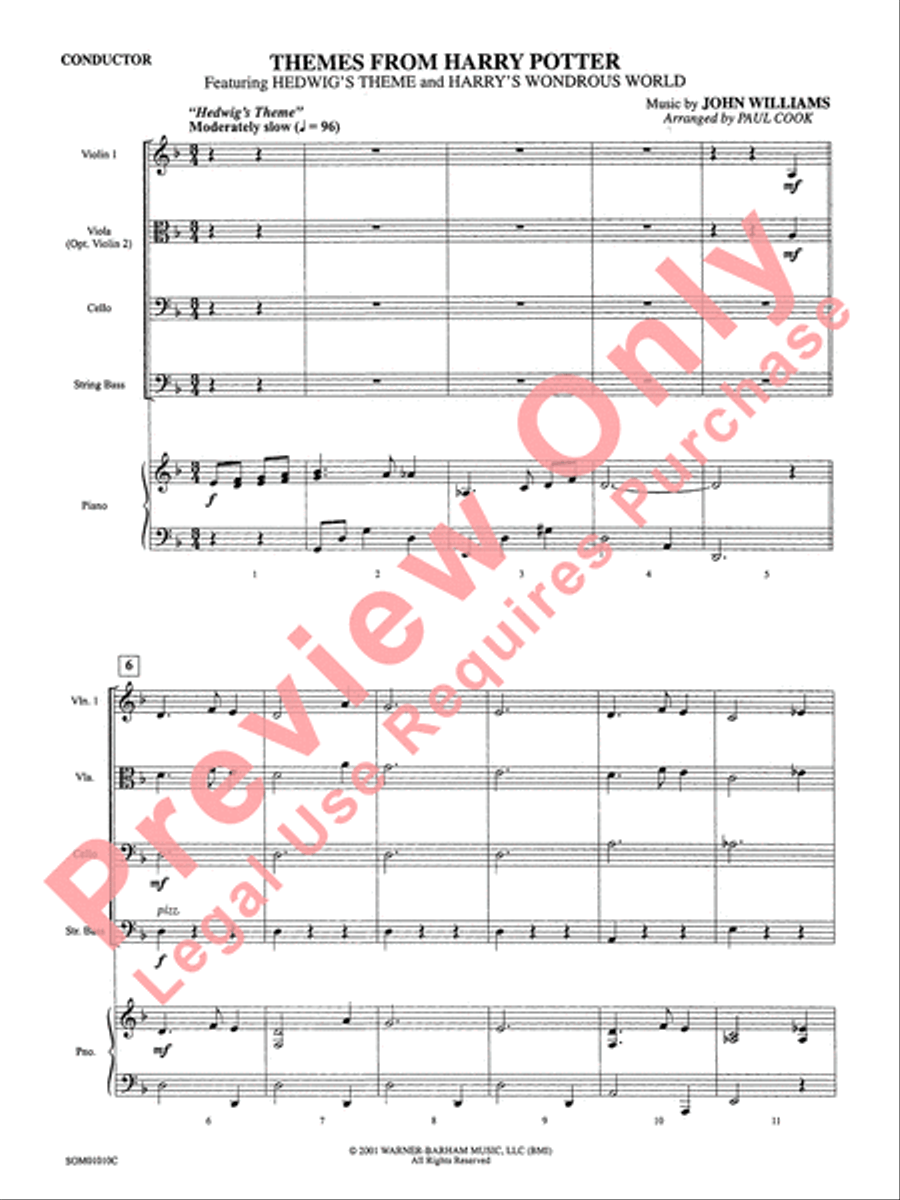 Themes from Harry Potter String Orchestra scores gallery preview page 4