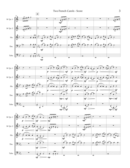 Two French Carols - brass quintet image number null