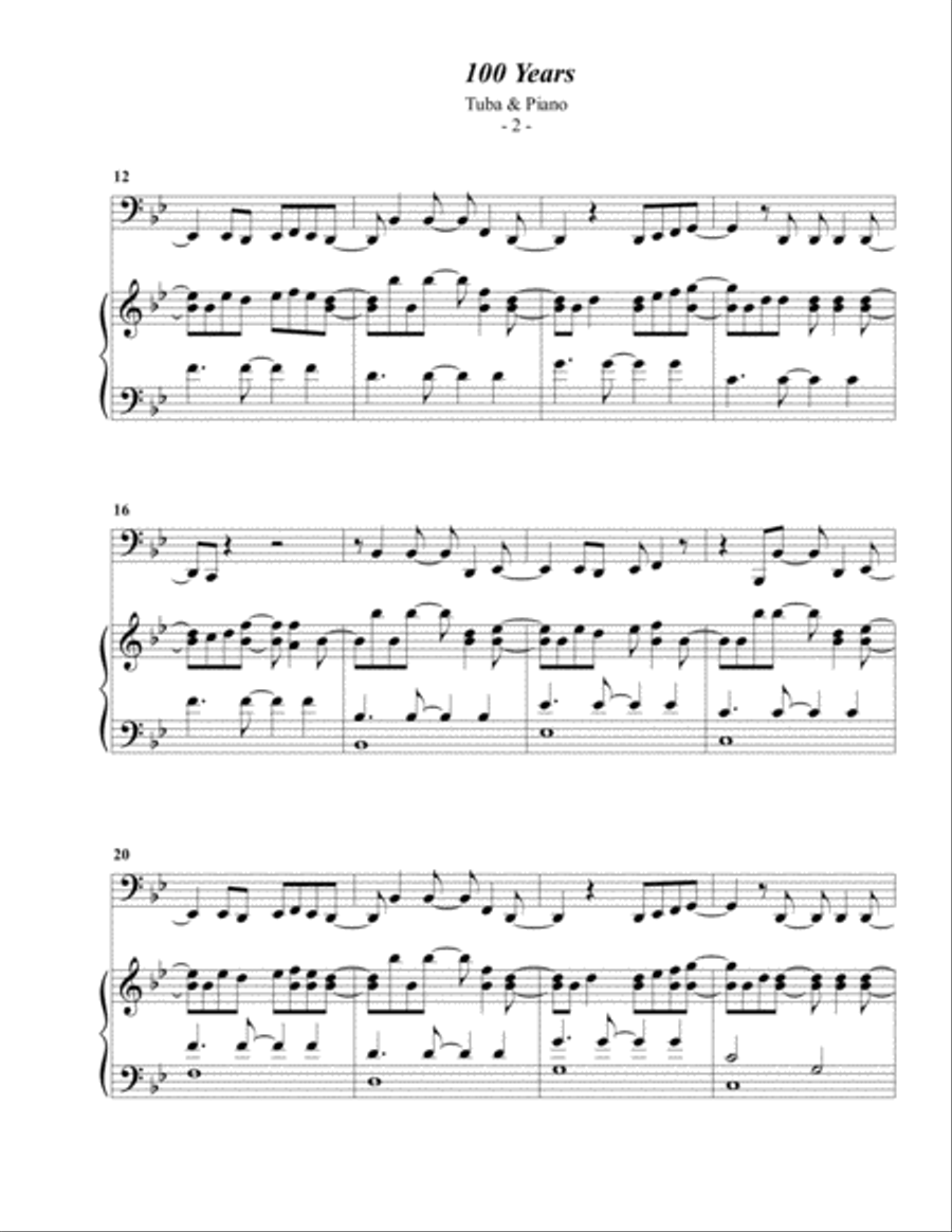 100 Years Piano scores gallery preview page 2