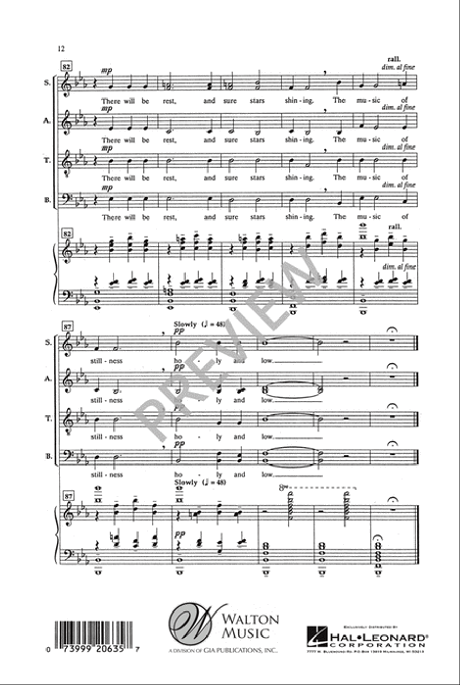 Stars I Shall Find (SATB) 4-Part scores gallery preview page 13