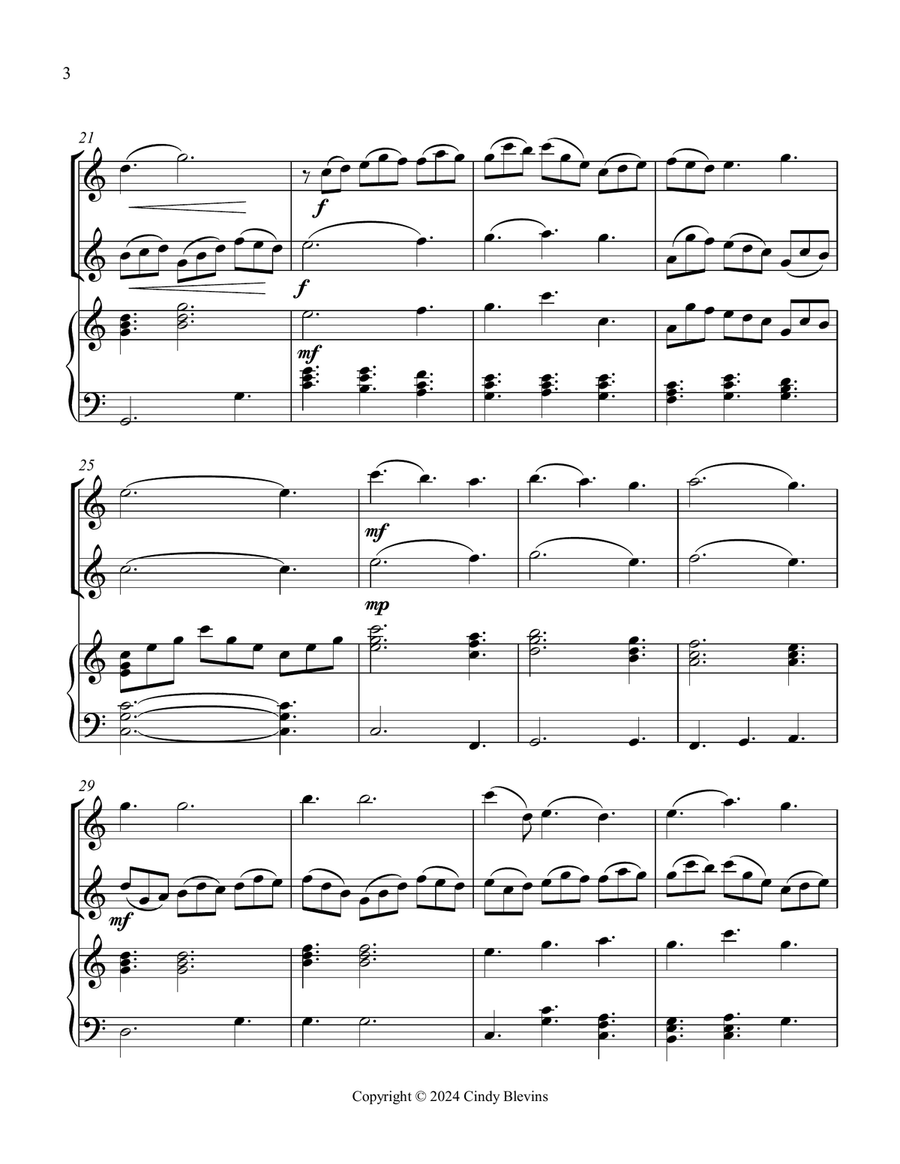 Jesu, Joy of Man's Desiring, for Flute, Oboe and Piano Woodwind Duet scores gallery preview page 4