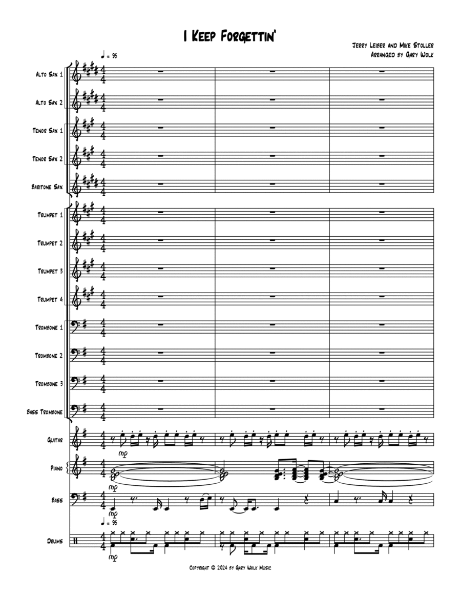 I Keep Forgettin' (Every Time You're Near) Jazz Ensemble scores gallery preview page 1