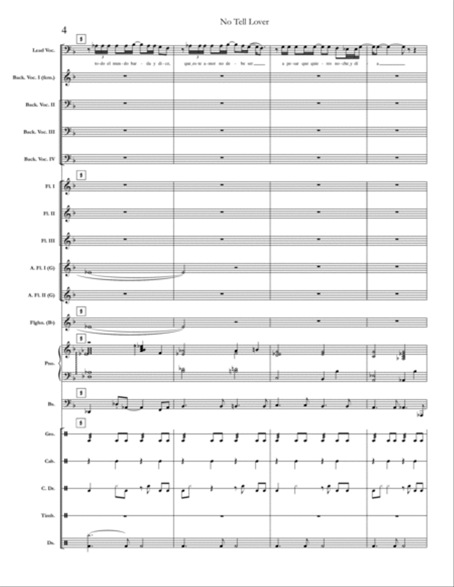 No Tell Lover Large Ensemble scores gallery preview page 4
