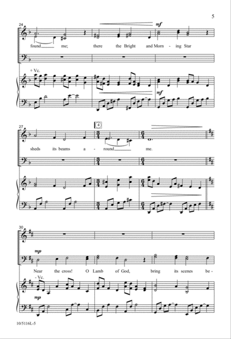 Near the Cross Near the Cross 4-Part scores gallery preview page 5