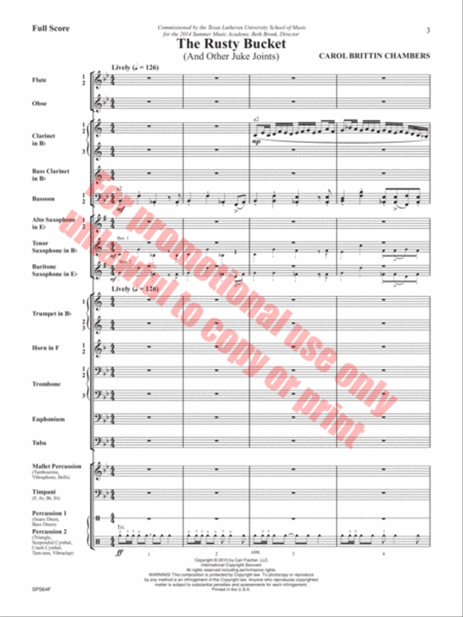 The Rusty Bucket Concert Band scores gallery preview page 4