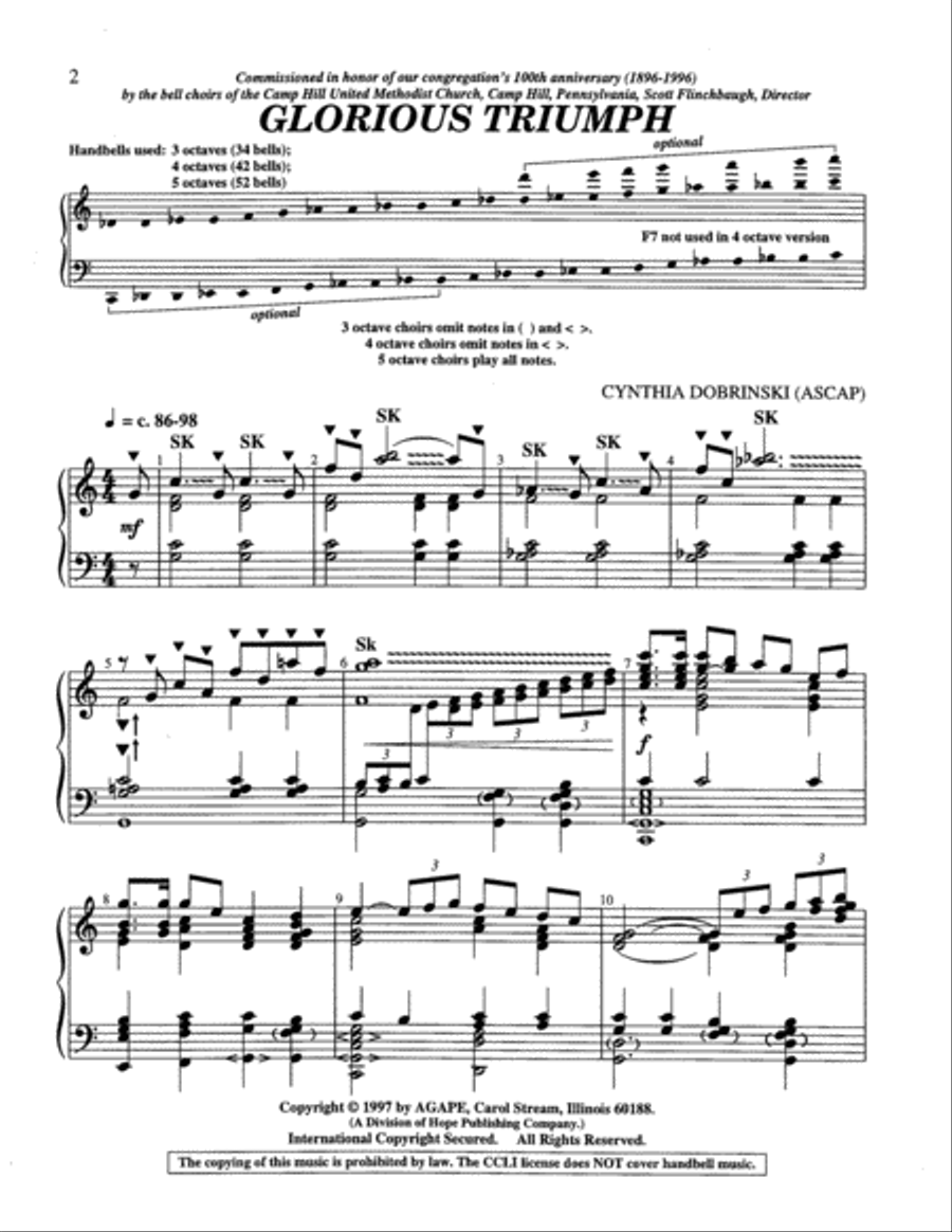 Glorious Triumph 5-Octaves scores gallery preview page 2