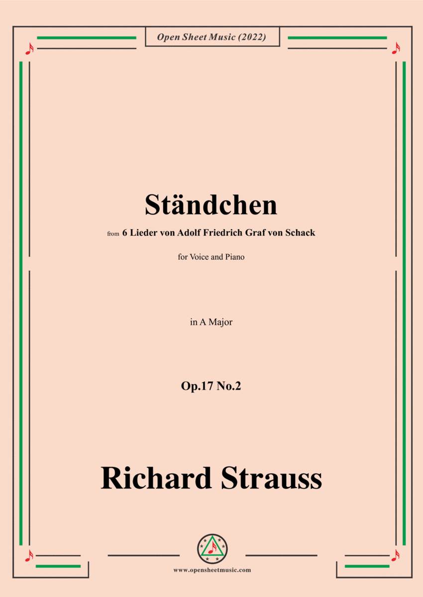 Richard Strauss-Ständchen,in A Major image number null