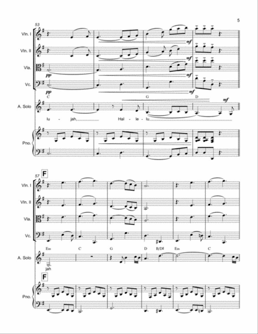 Hallelujah Hallelujah Small Ensemble scores gallery preview page 5