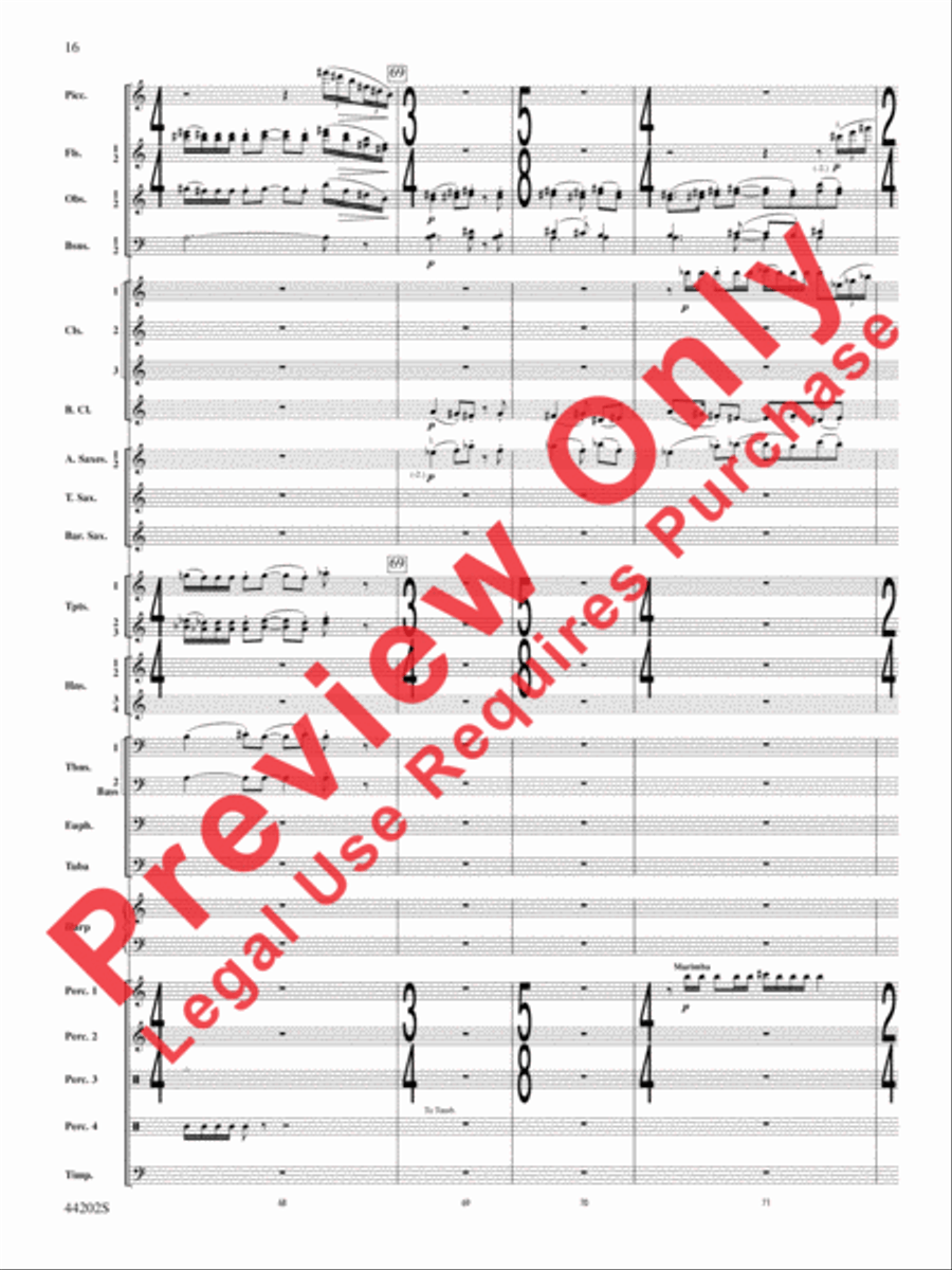 A Celebration Overture Concert Band scores gallery preview page 17