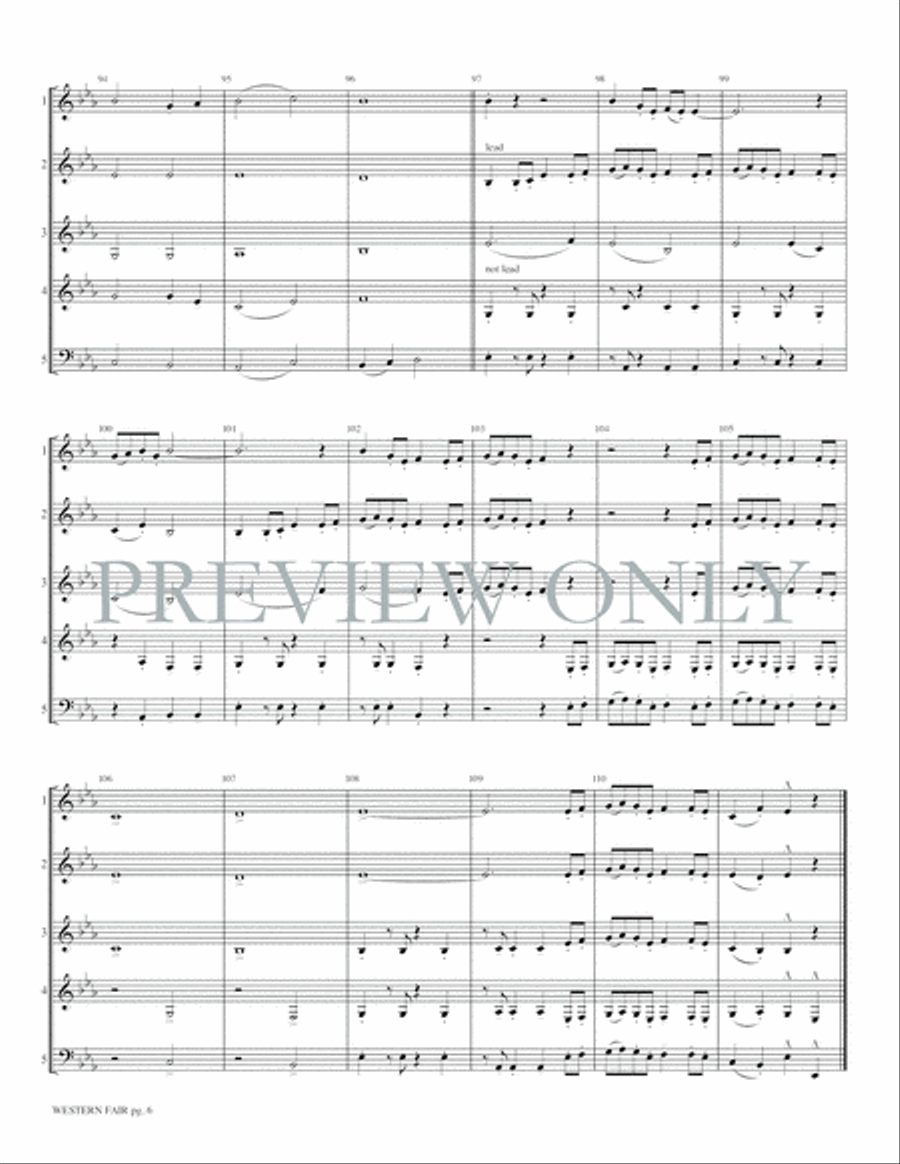 Western Fair Western Fair Woodwind Quartet scores gallery preview page 8