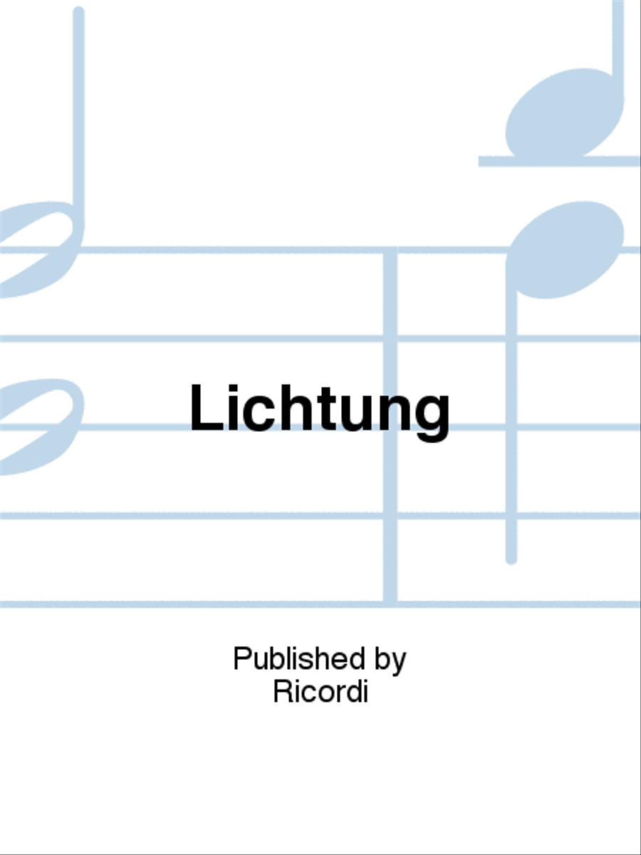 Lichtung Study Score scores gallery preview page 1