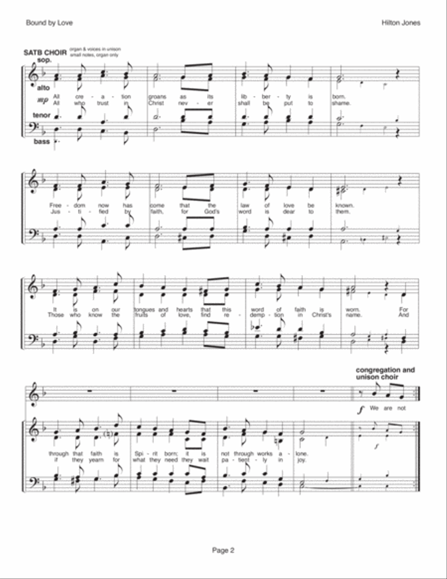 Bound by Love Bound by Love Choir scores gallery preview page 2