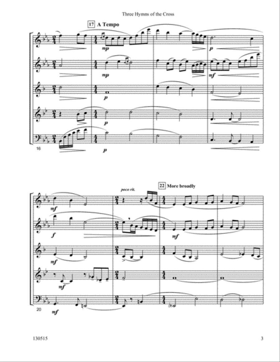 Three Hymns Of The Cross Three Hymns Of The Cross Woodwind Quintet scores gallery preview page 3