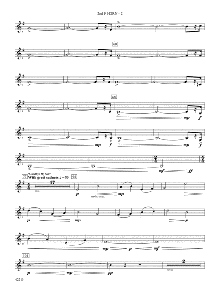 Man of Steel, Suite from: 2nd F Horn