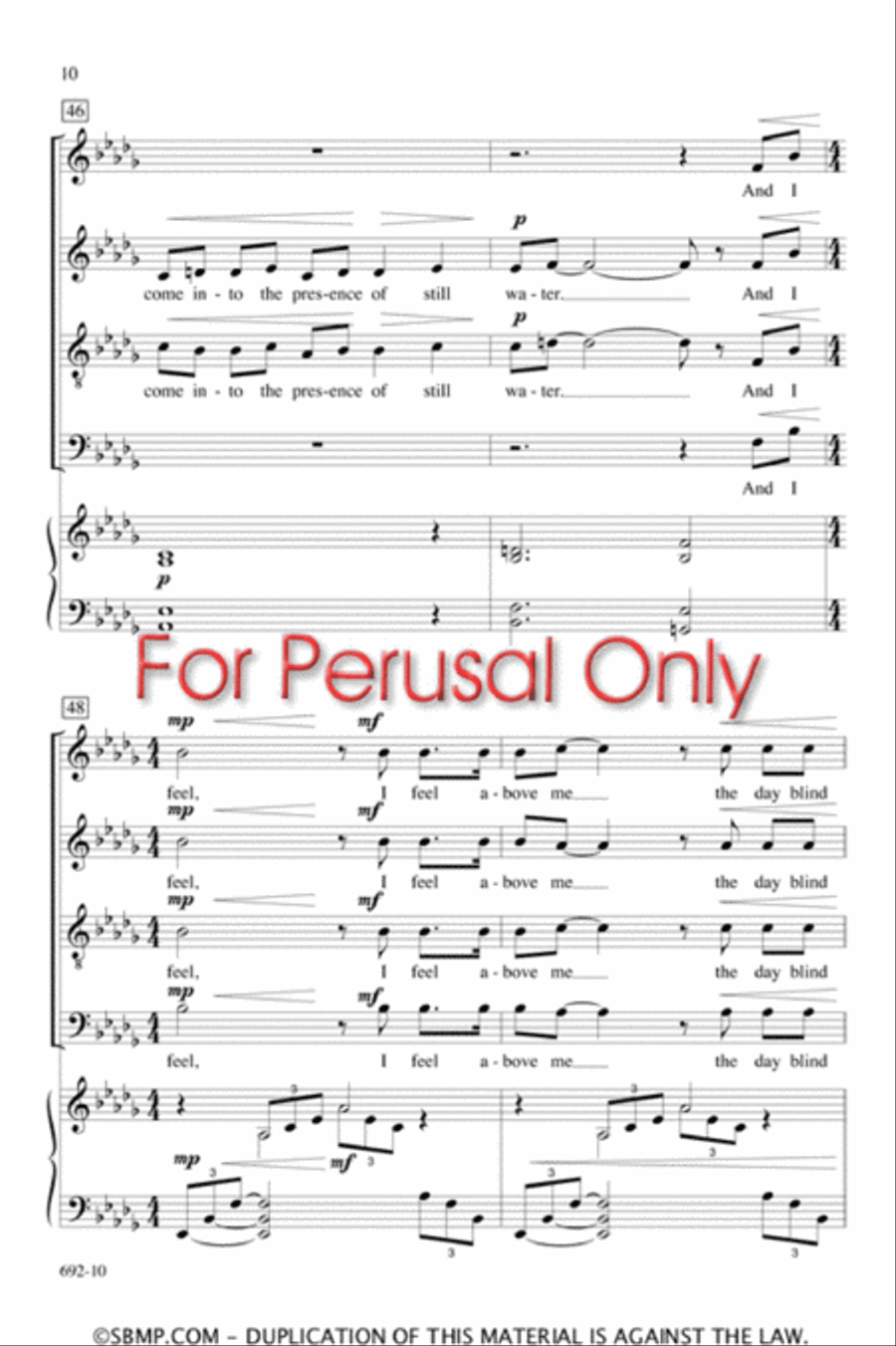 The Peace of Wild Things The Peace of Wild Things 4-Part scores gallery preview page 9
