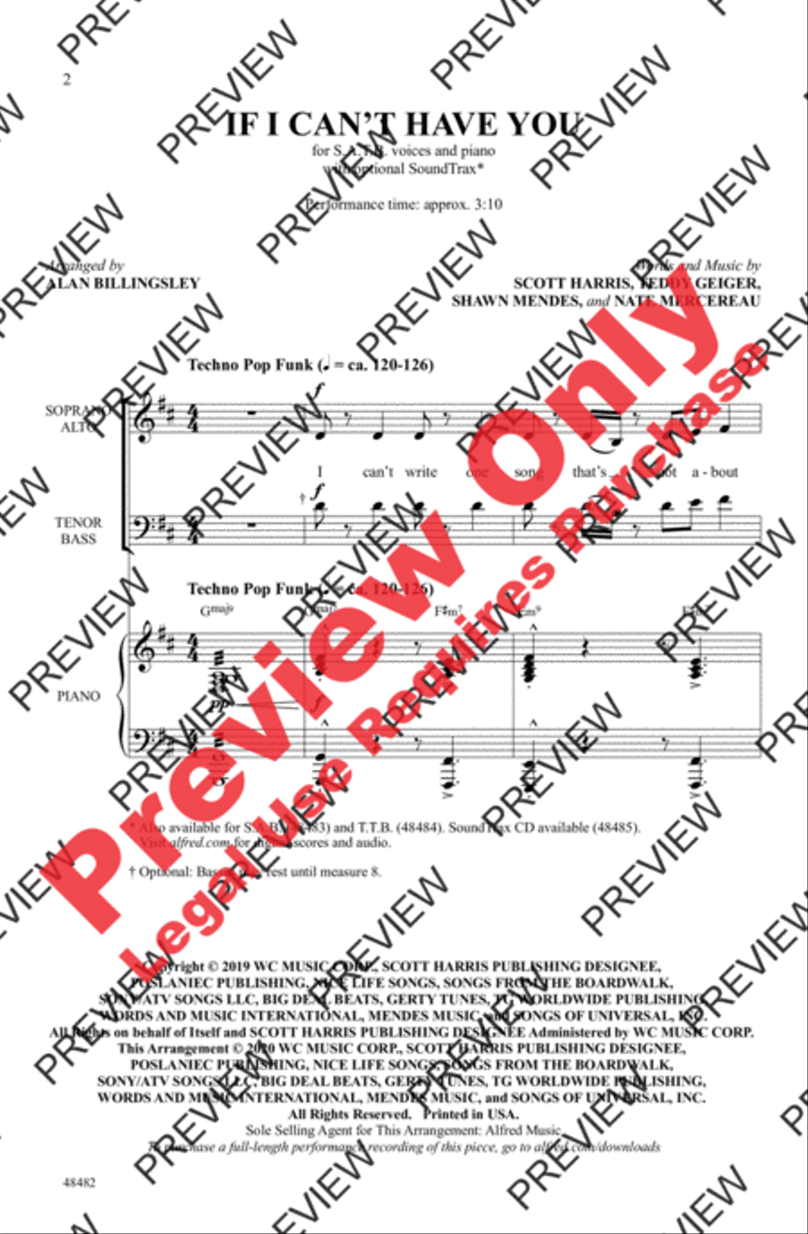 If I Can't Have You 4-Part scores gallery preview page 2