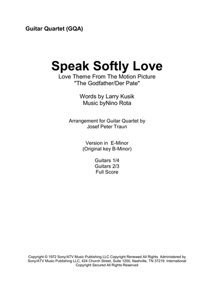 Speak Softly, Love (love Theme) image number null