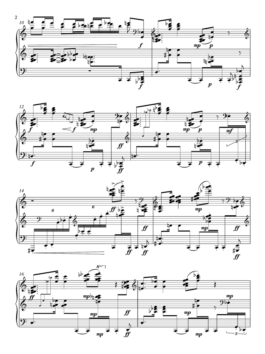 Valle Rhapsodi e Napolonit Piano Solo scores gallery preview page 2