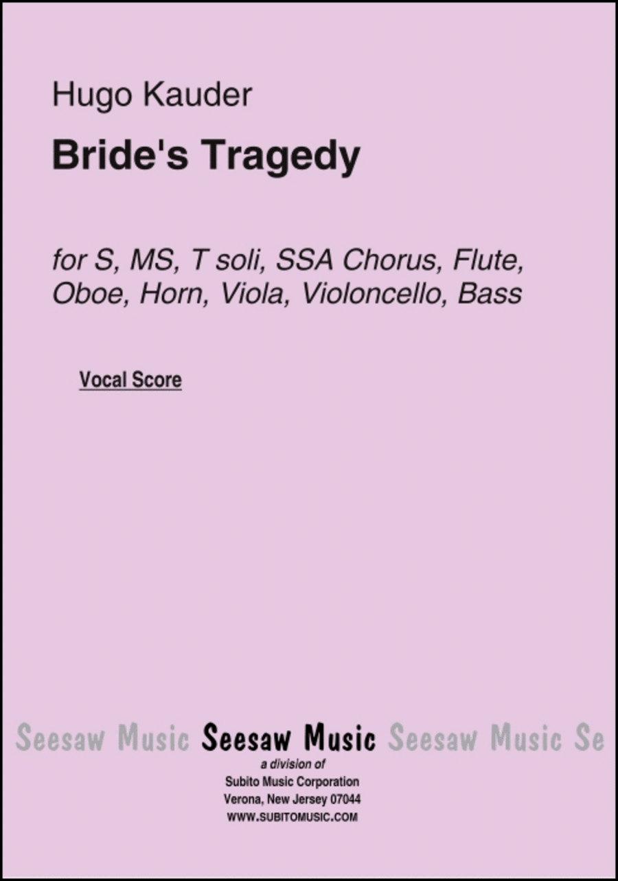 Bride's Tragedy SSA scores gallery preview page 1